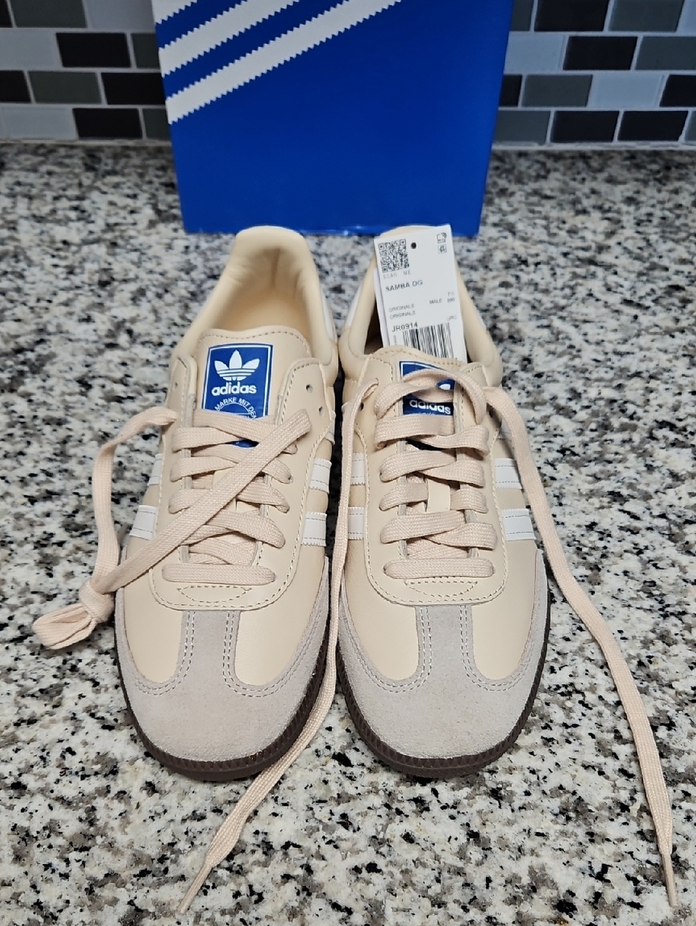 ADIDAS SAMBA OG, SAND/WHITE, MENS 8